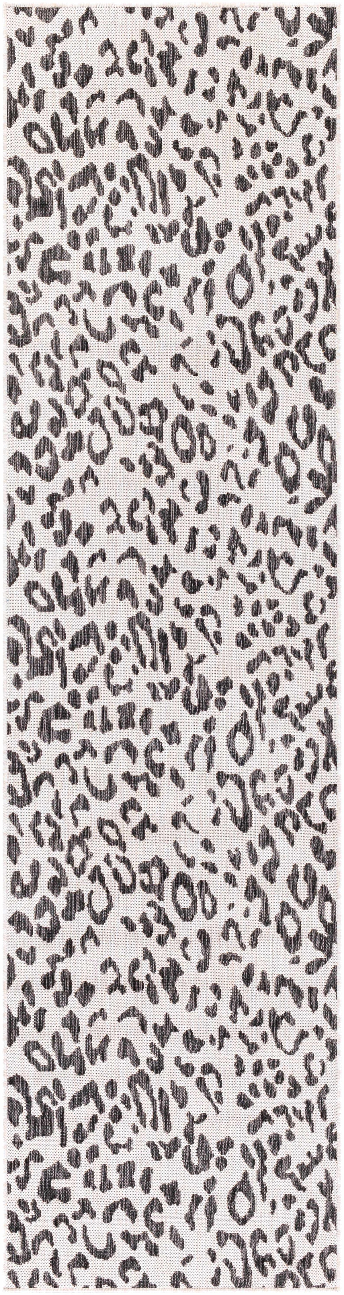 Alderbury White Leopard Print Outdoor Rug, photo 7 of 17