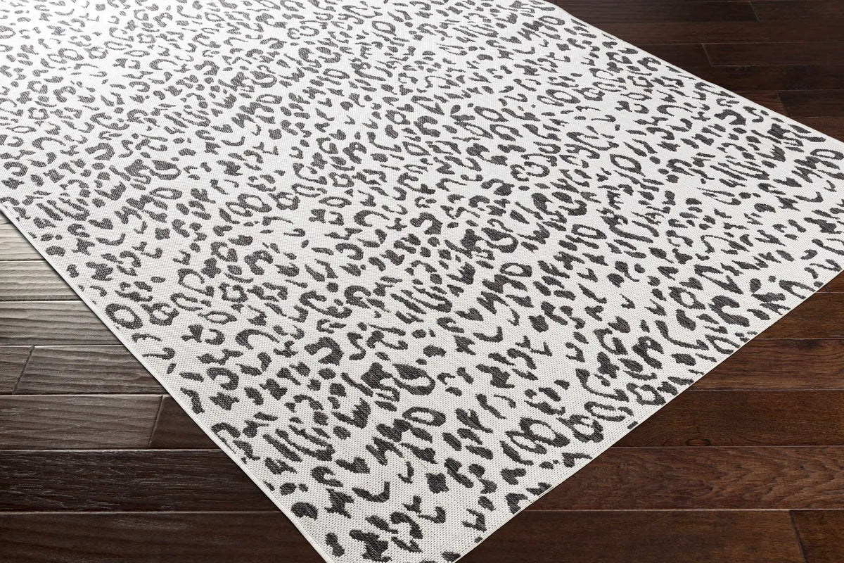 Alderbury White Leopard Print Outdoor Rug, photo 16 of 17