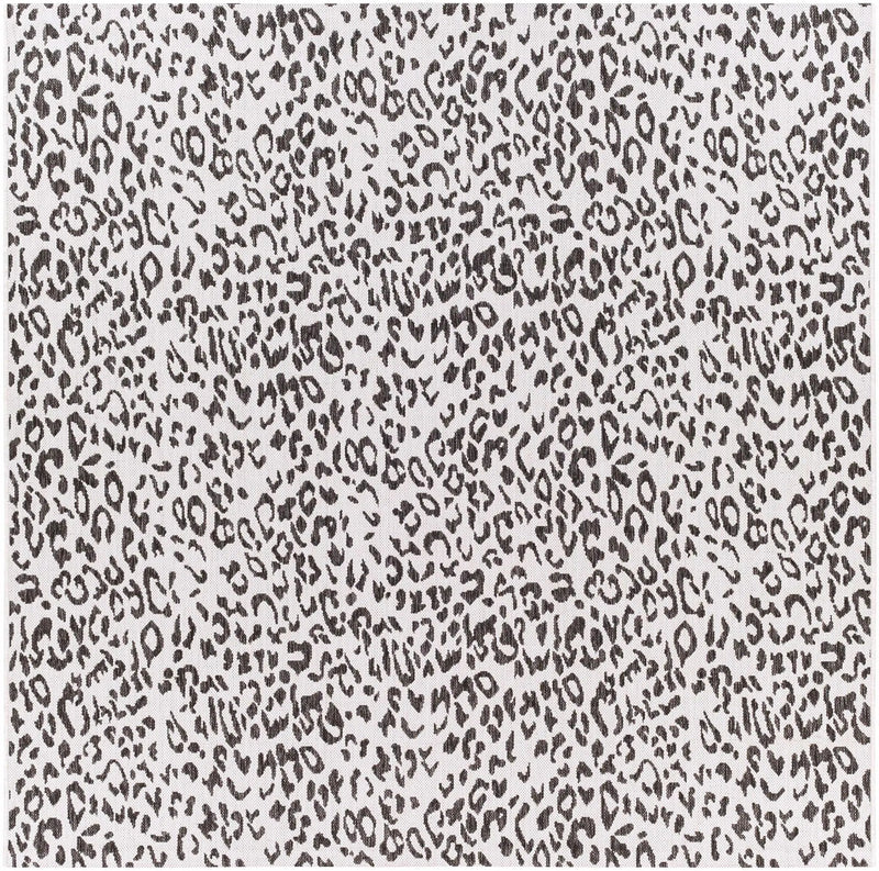 Alderbury White Leopard Print Outdoor Rug by Boutique Rugs