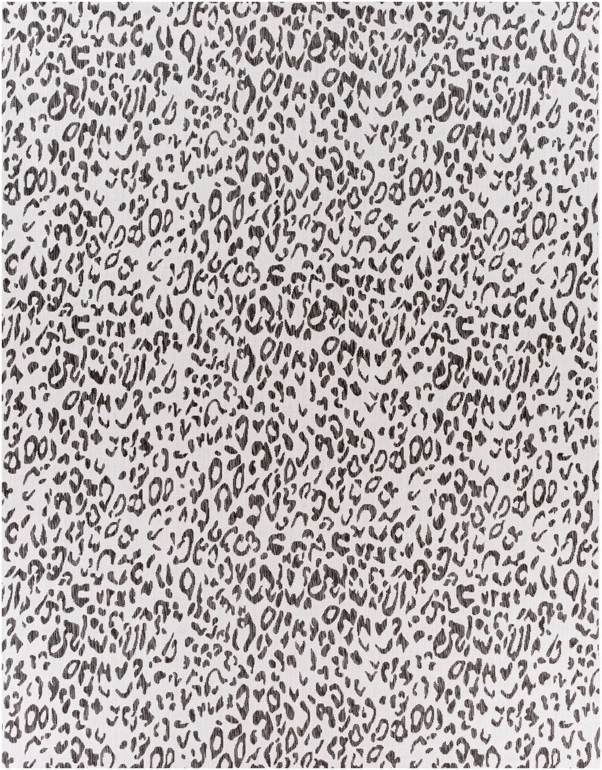 Alderbury White Leopard Print Outdoor Rug