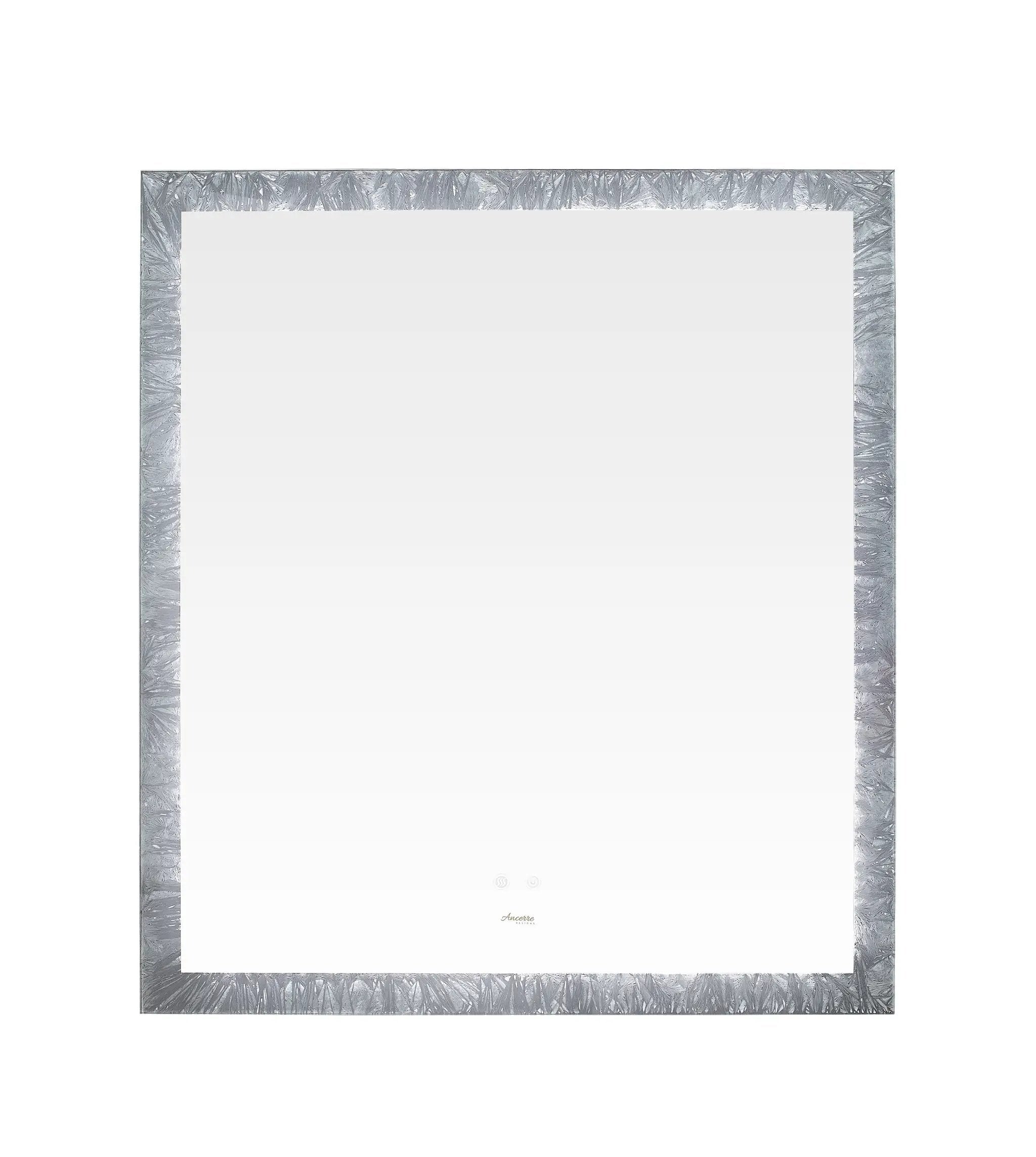 Frysta LED Frameless Rectangular Mirror Lighted Bathroom Vanity with Dimmer and Defogger by Ancerre Designs