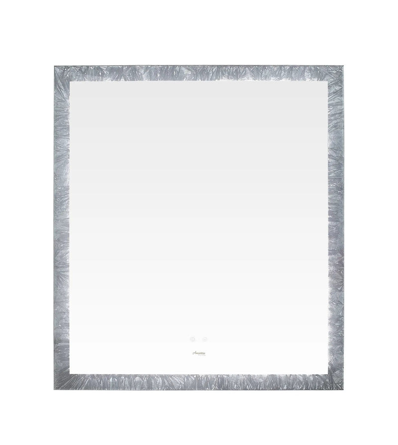 Frysta LED Frameless Rectangular Mirror Lighted Bathroom Vanity with Dimmer and Defogger by Ancerre Designs