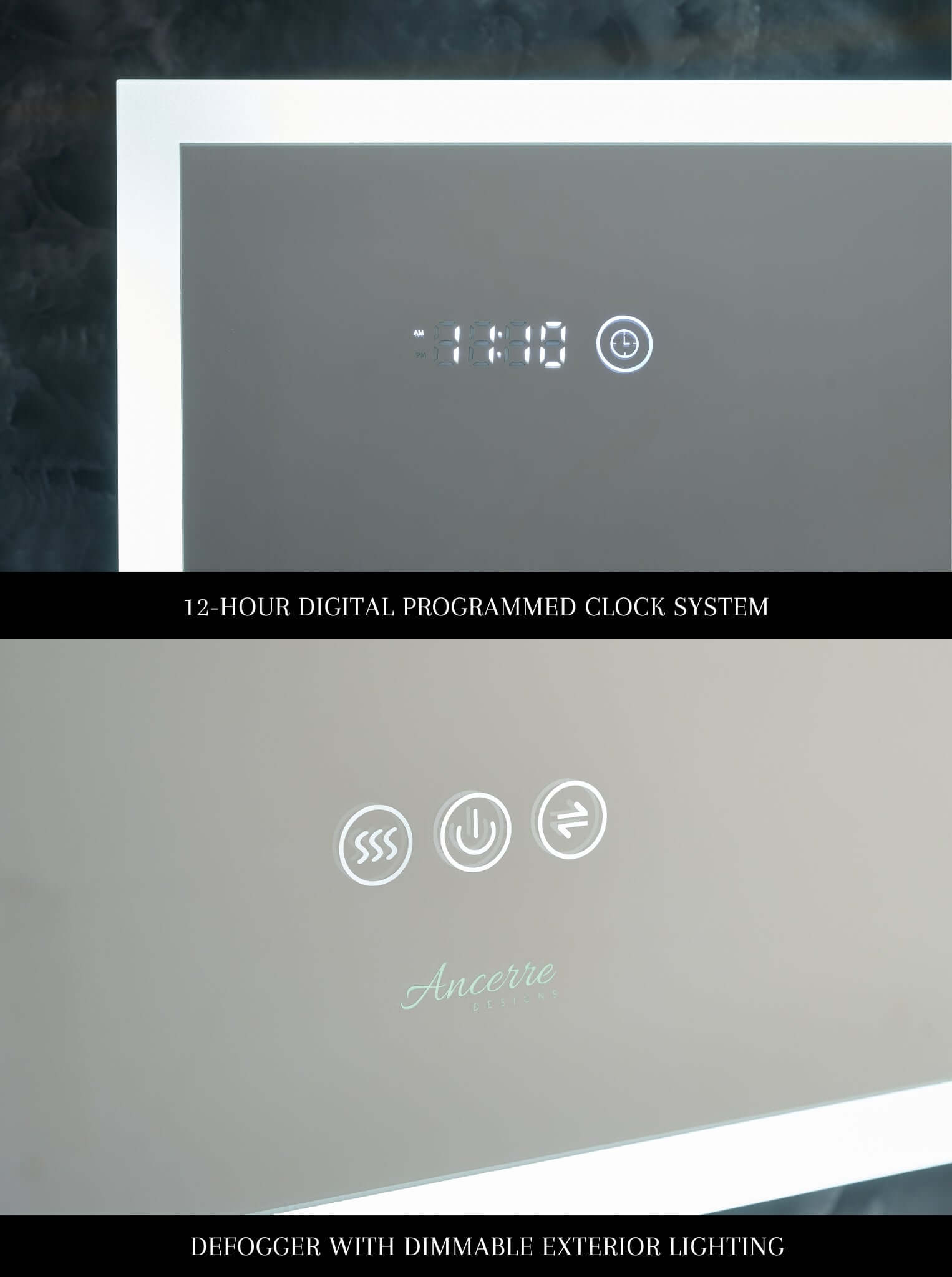 Pagani LED Mirror Cabinet with Defogger, Dimmer, Magnifier & USB outlet by Ancerre Designs