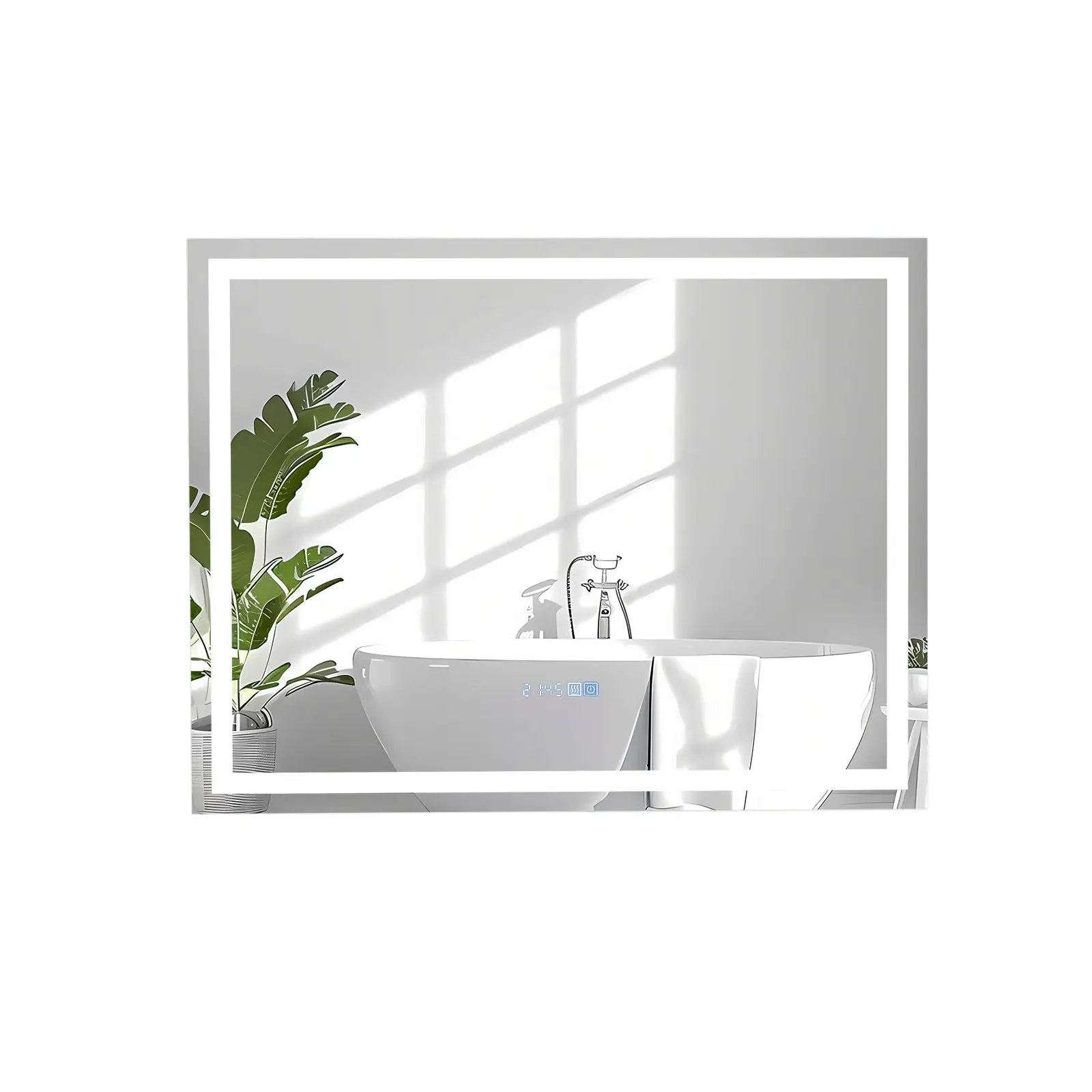 LED Bathroom Mirror Wall Mounted Rectangle Mirror with 3-Color Dimmable Lights by DirectDeals