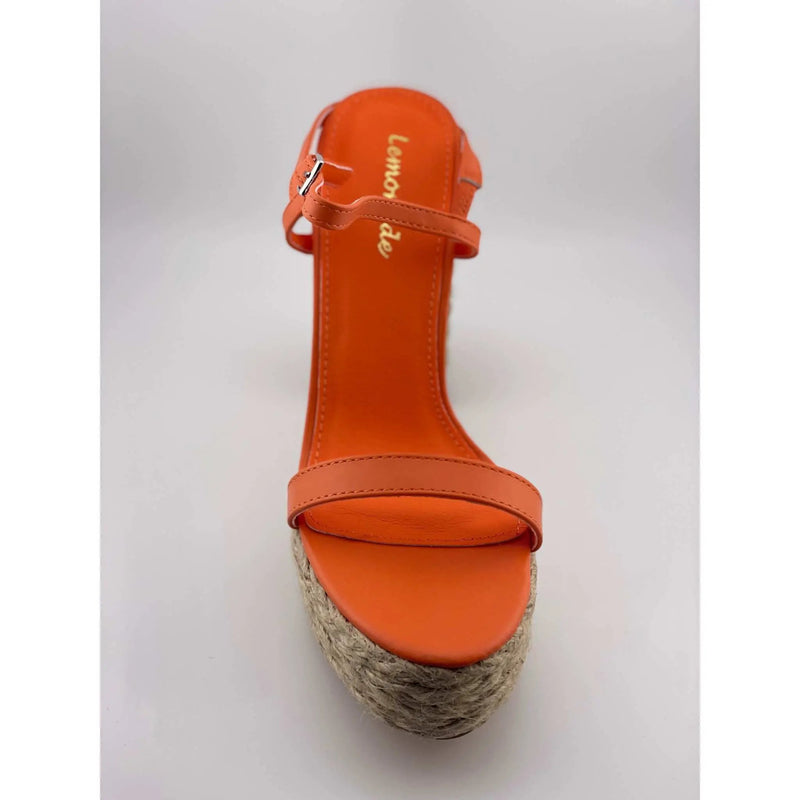 LEMONADE SANGRITA ORANGE JA4820 CHUNKY HEEL SANDALS by Selzalot