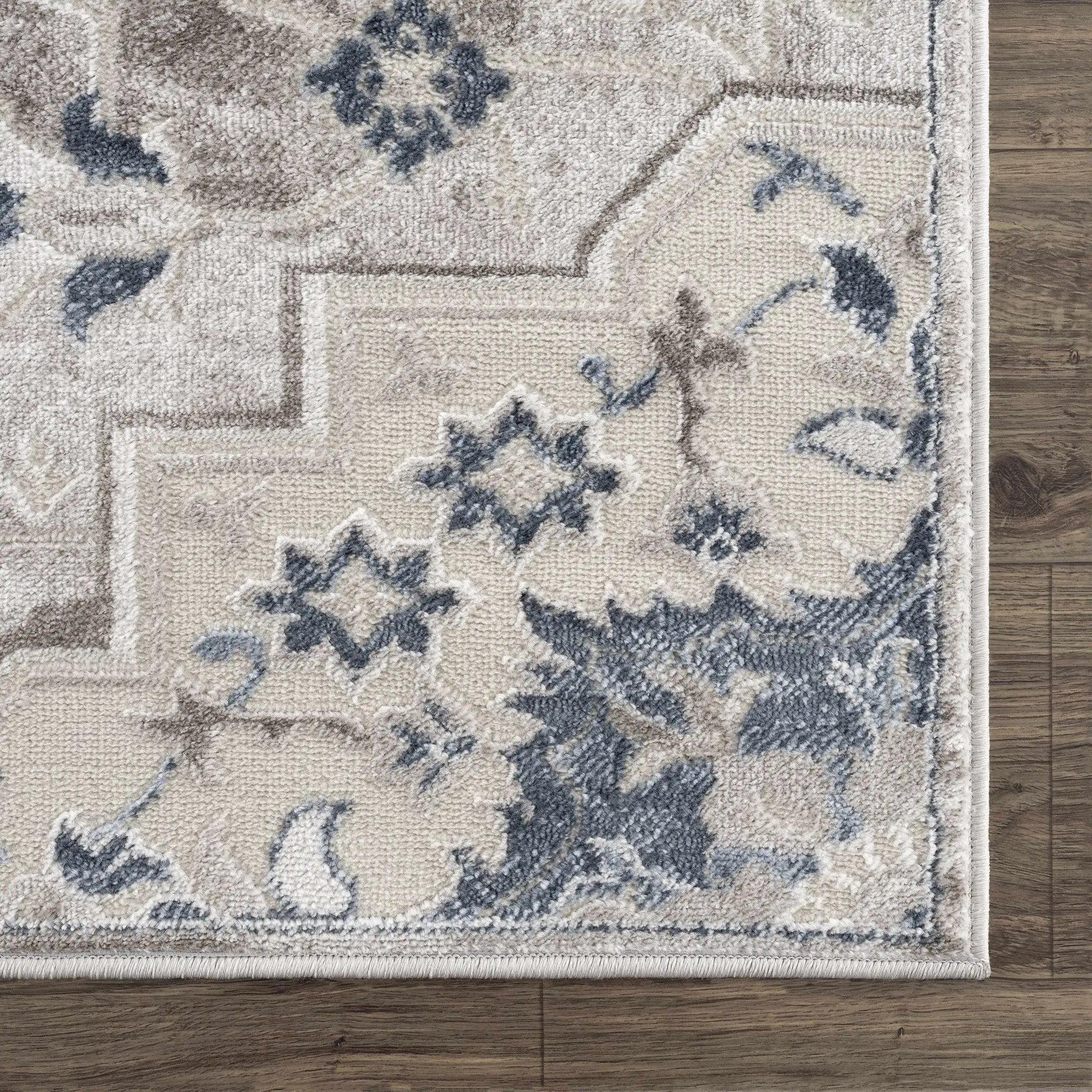 Calum Blue & Gray Area Rug - Clearance by Boutique Rugs