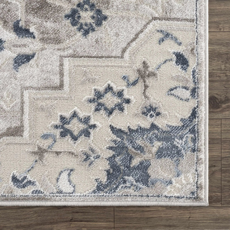 Calum Blue & Gray Area Rug by Hauteloom