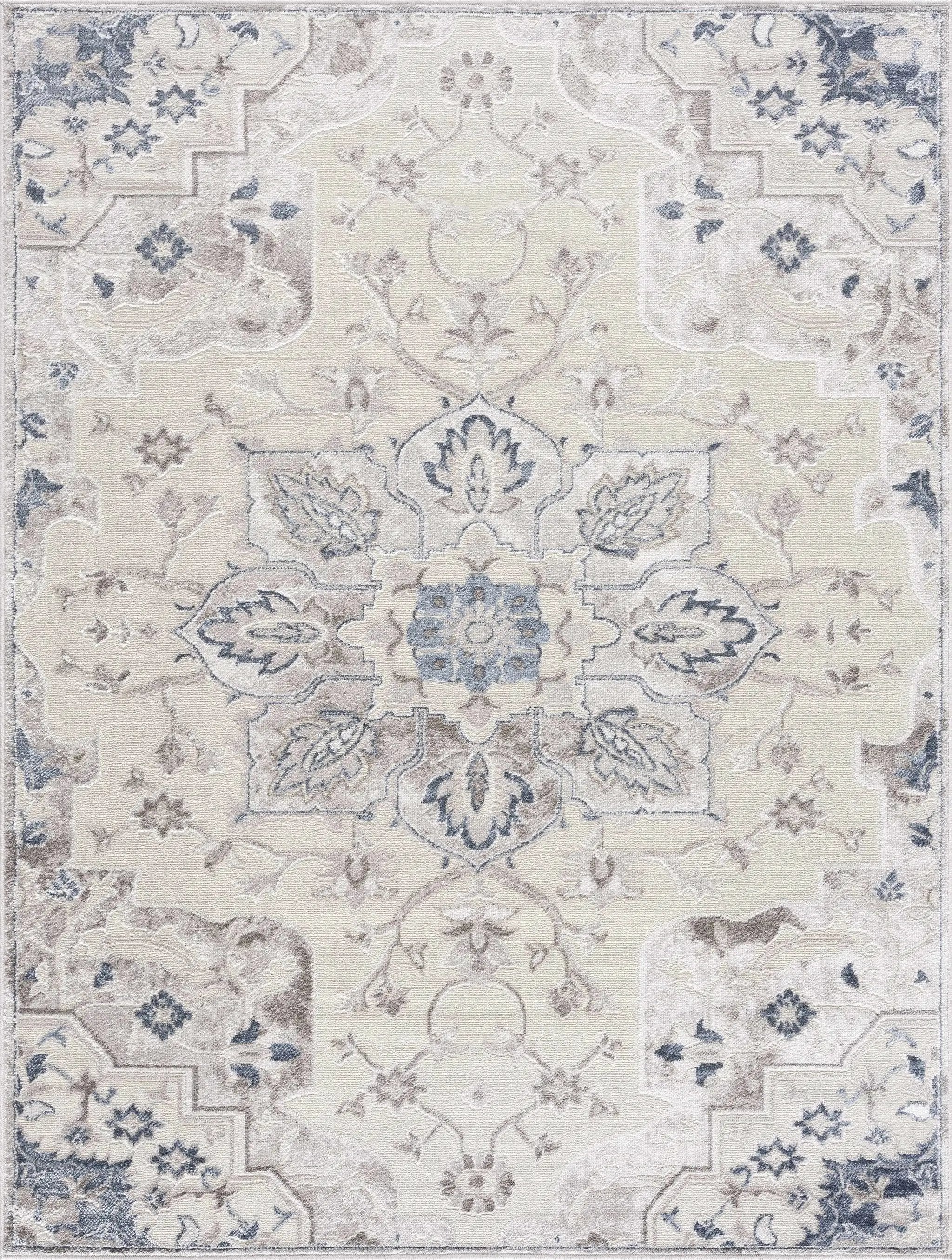 Calum Blue & Gray Area Rug by Hauteloom