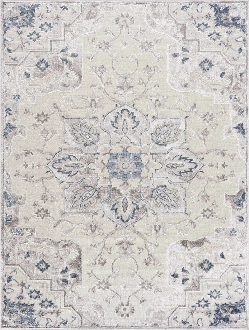 Calum Blue & Gray Area Rug by Hauteloom