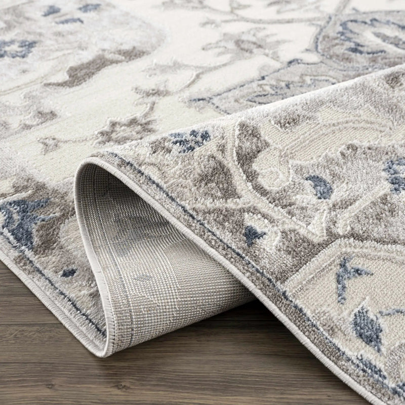 Calum Blue & Gray Area Rug by Hauteloom