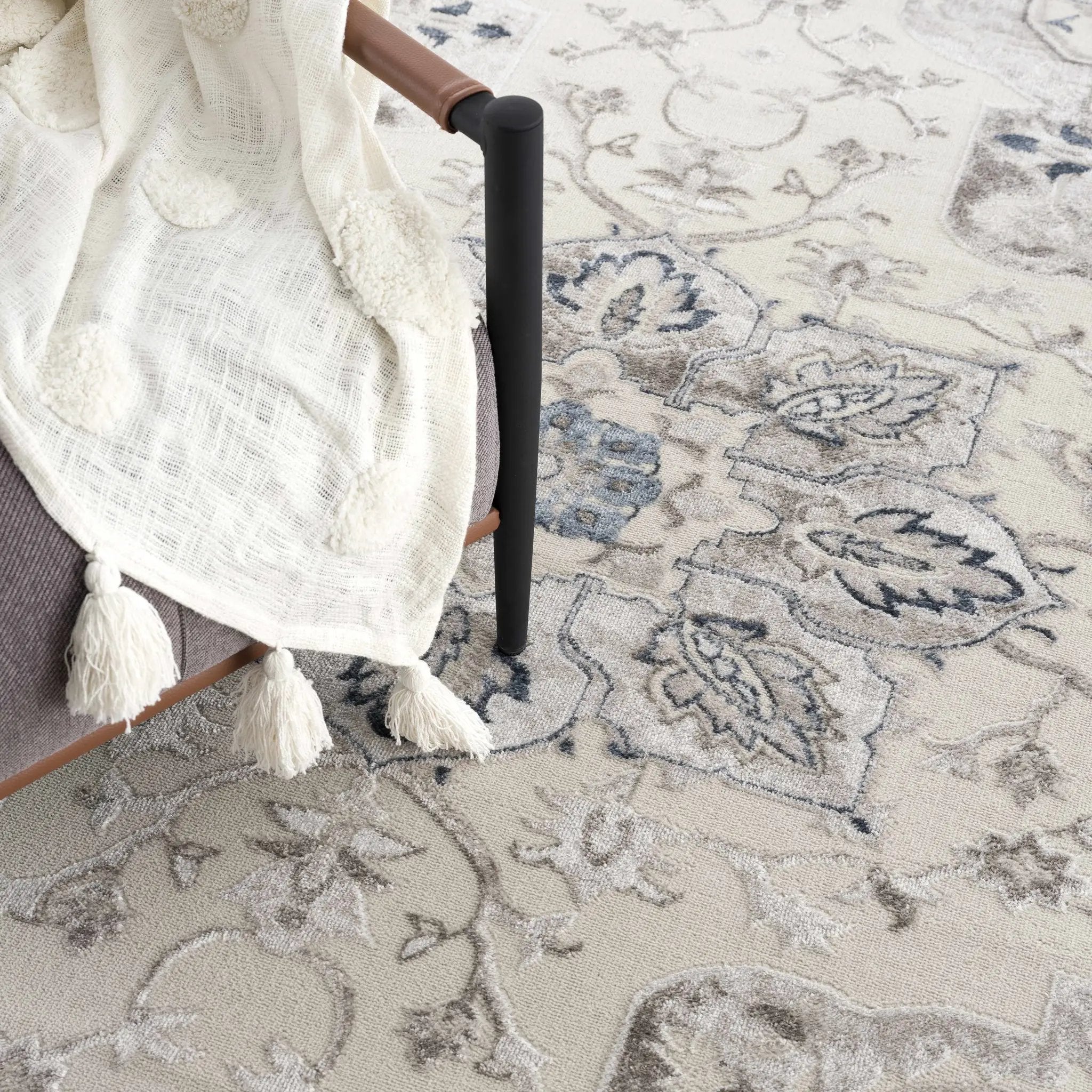 Calum Blue & Gray Area Rug - Clearance by Boutique Rugs