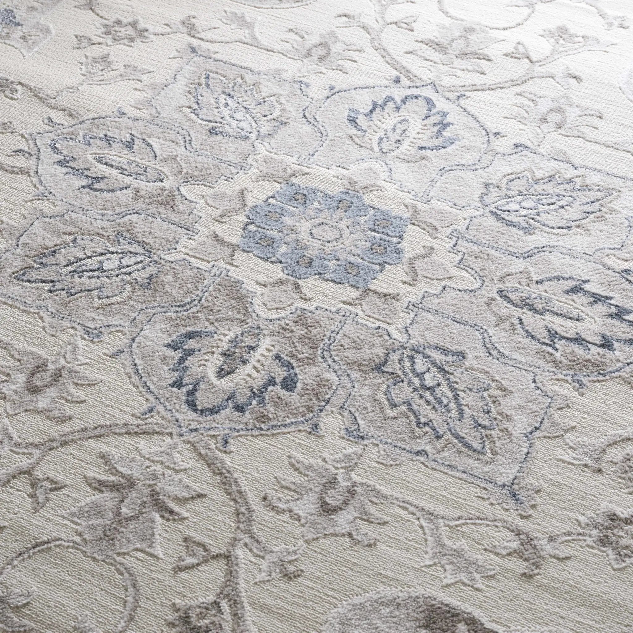 Calum Blue & Gray Area Rug by Hauteloom