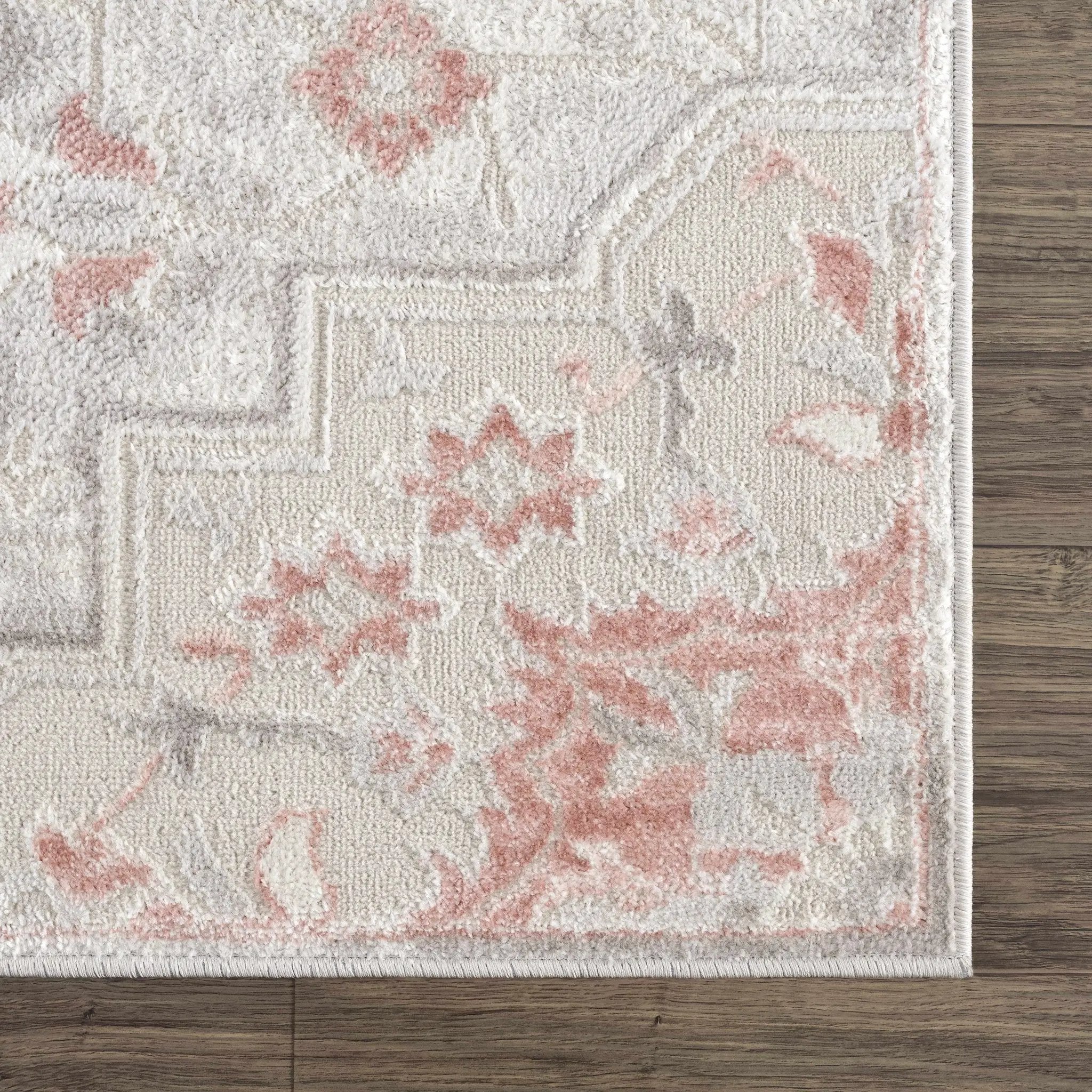 Calum Pink & Gray Area Rug by Hauteloom