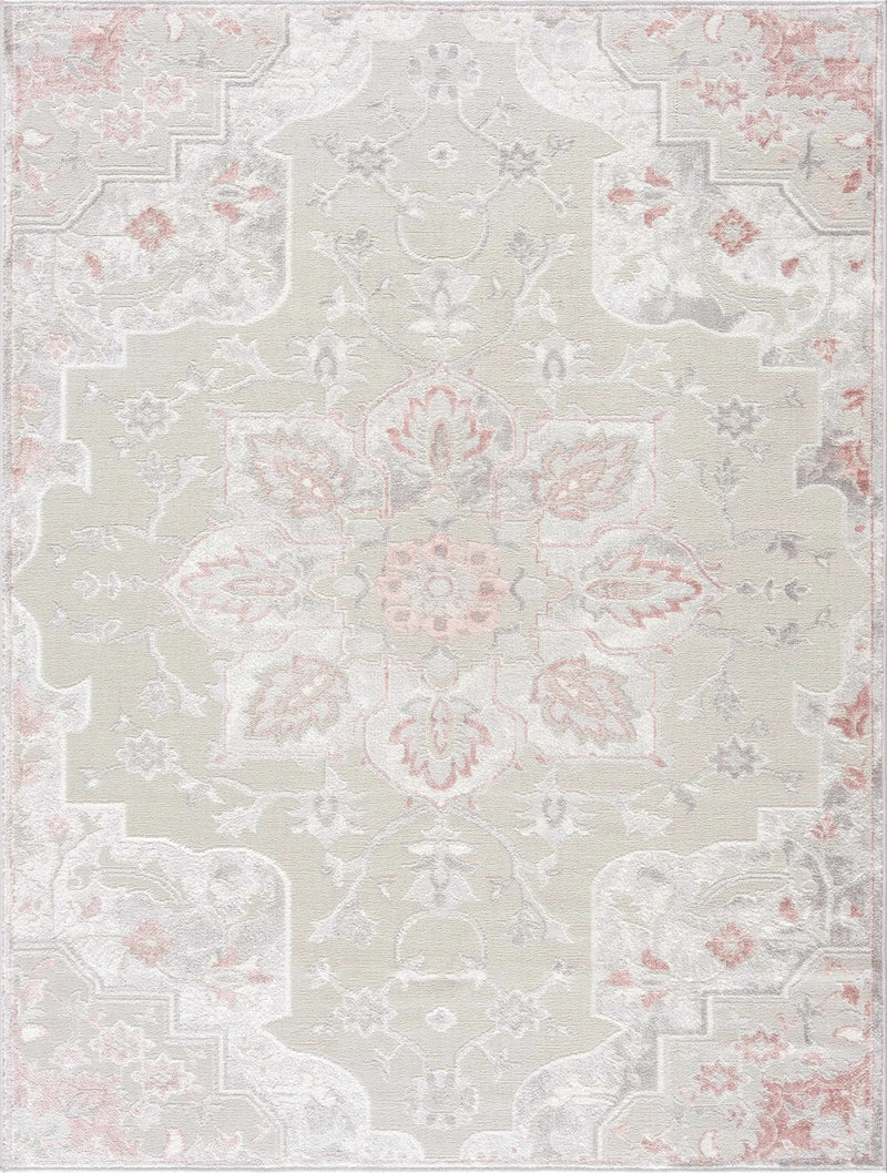Calum Pink & Gray Area Rug by Hauteloom