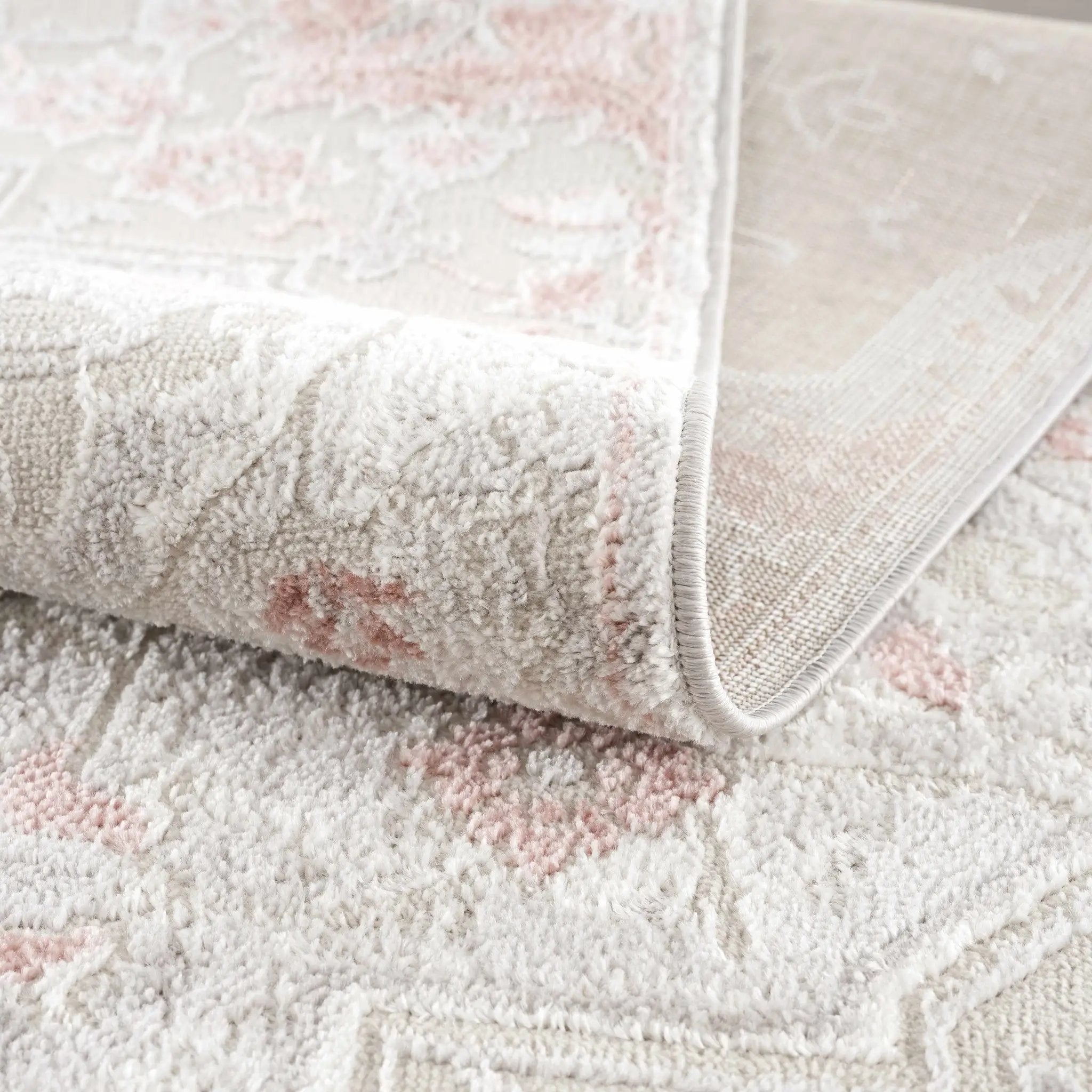 Calum Pink & Gray Area Rug by Hauteloom