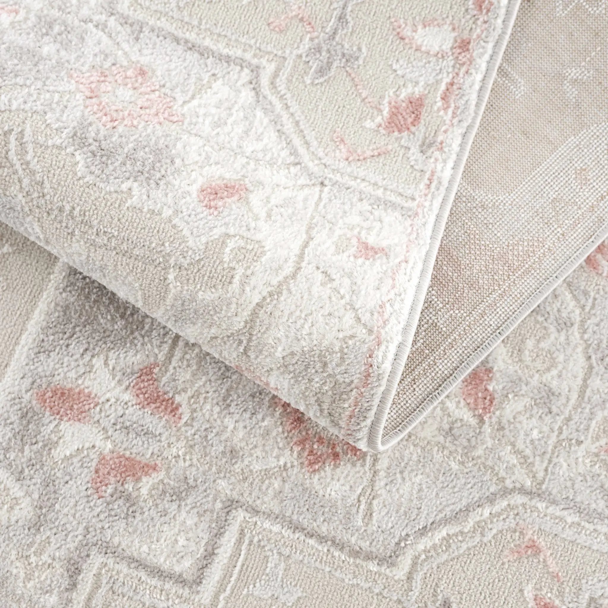 Calum Pink & Gray Area Rug by Hauteloom