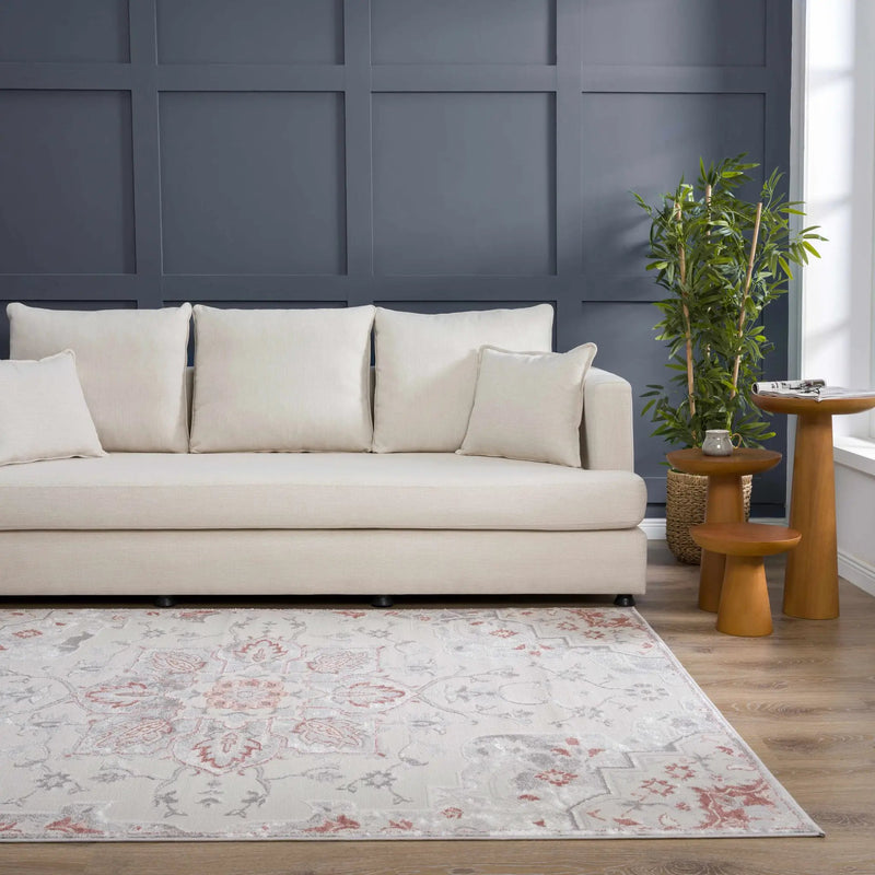 Calum Pink & Gray Area Rug by Hauteloom