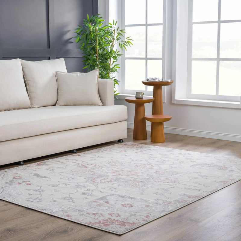 Calum Pink & Gray Area Rug by Hauteloom