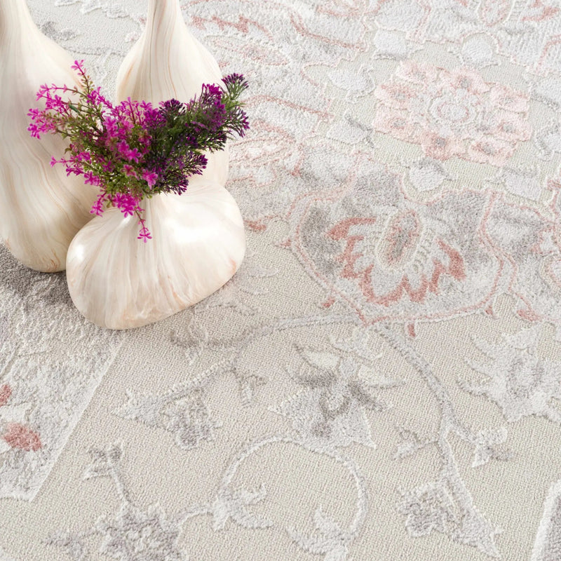 Calum Pink & Gray Area Rug by Hauteloom