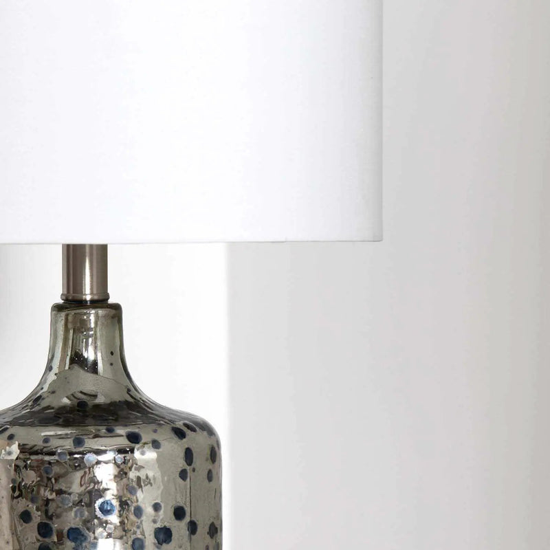 Lentner Ribbed White Ceramic Table Lamp by Boutique Rugs