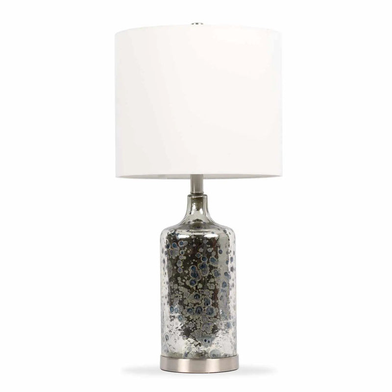 Lentner Ribbed White Ceramic Table Lamp by Boutique Rugs
