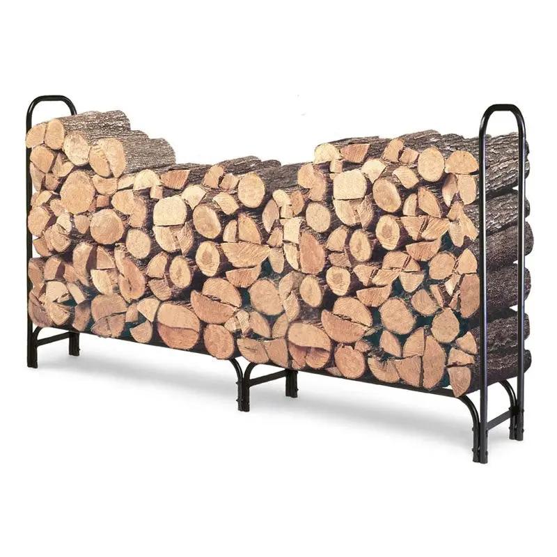 Outdoor 8ft Firewood Rack Wood Log Storage Sturdy Tubular Steel by HomePacific