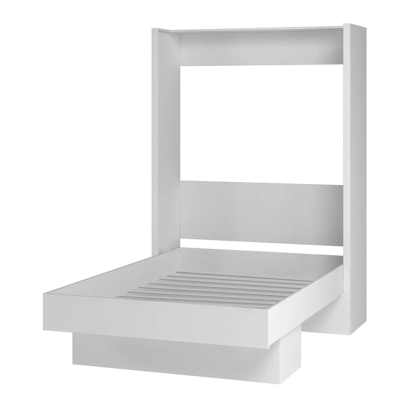 Easy-Lift Full Murphy Wall Bed in White with Shelf by Sharicks