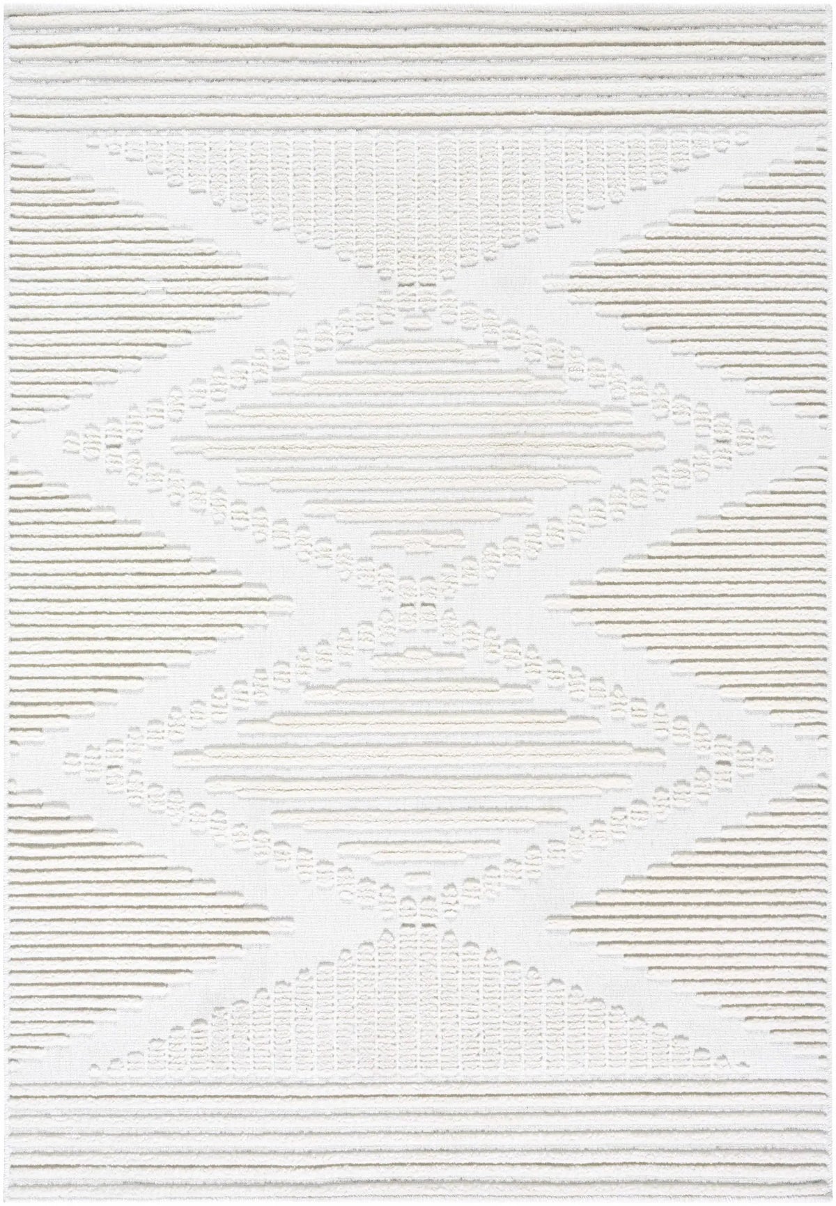 Annika Beige 3D Washable Area Rug