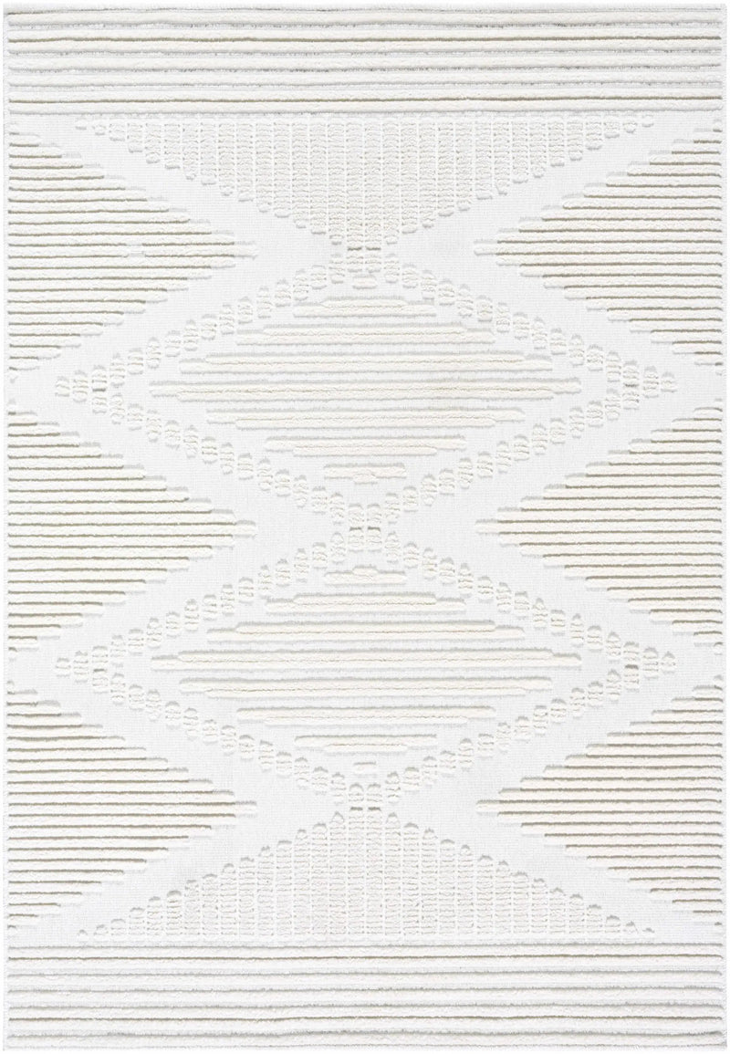 Annika Beige 3D Washable Area Rug by Boutique Rugs