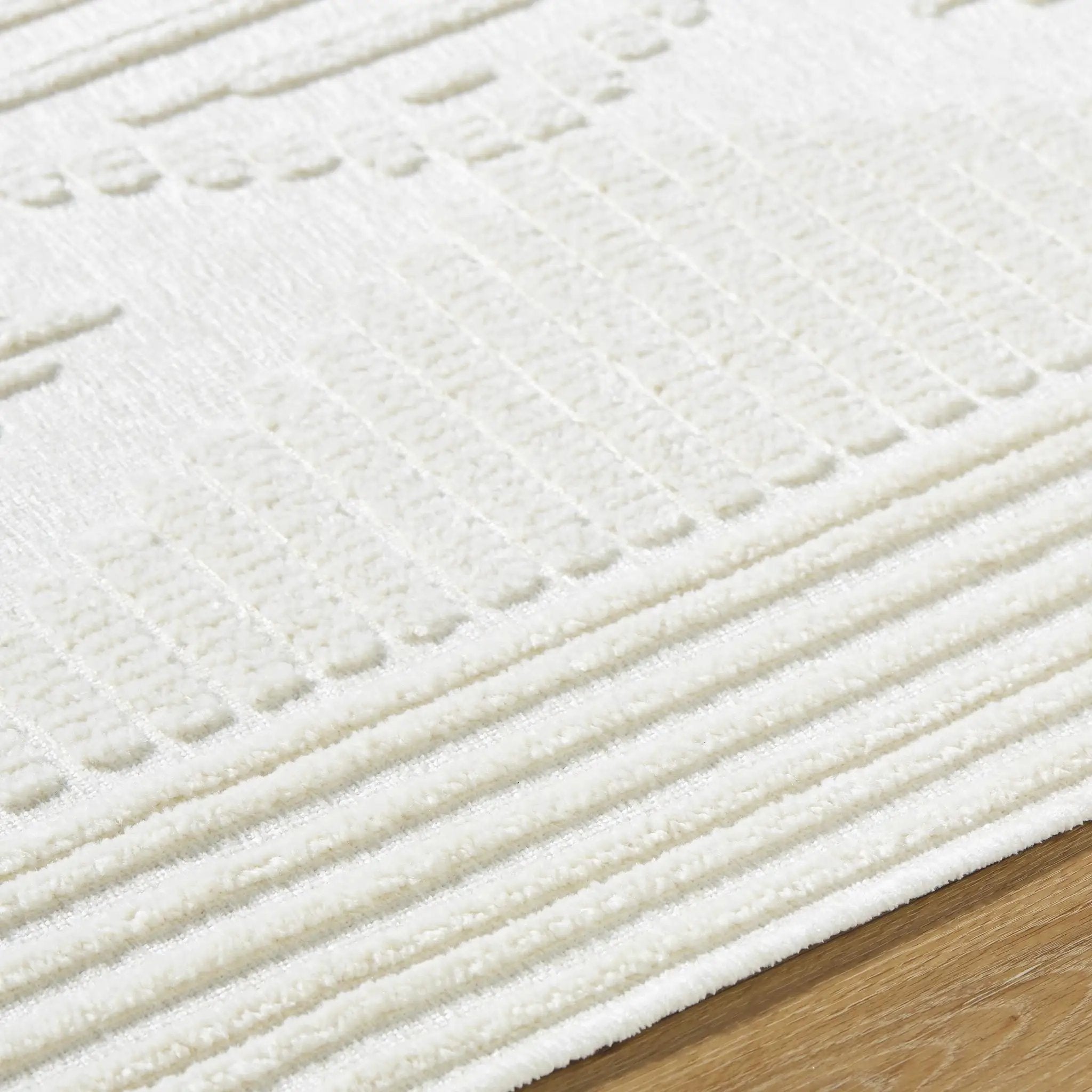 Annika Beige 3D Washable Area Rug by Boutique Rugs