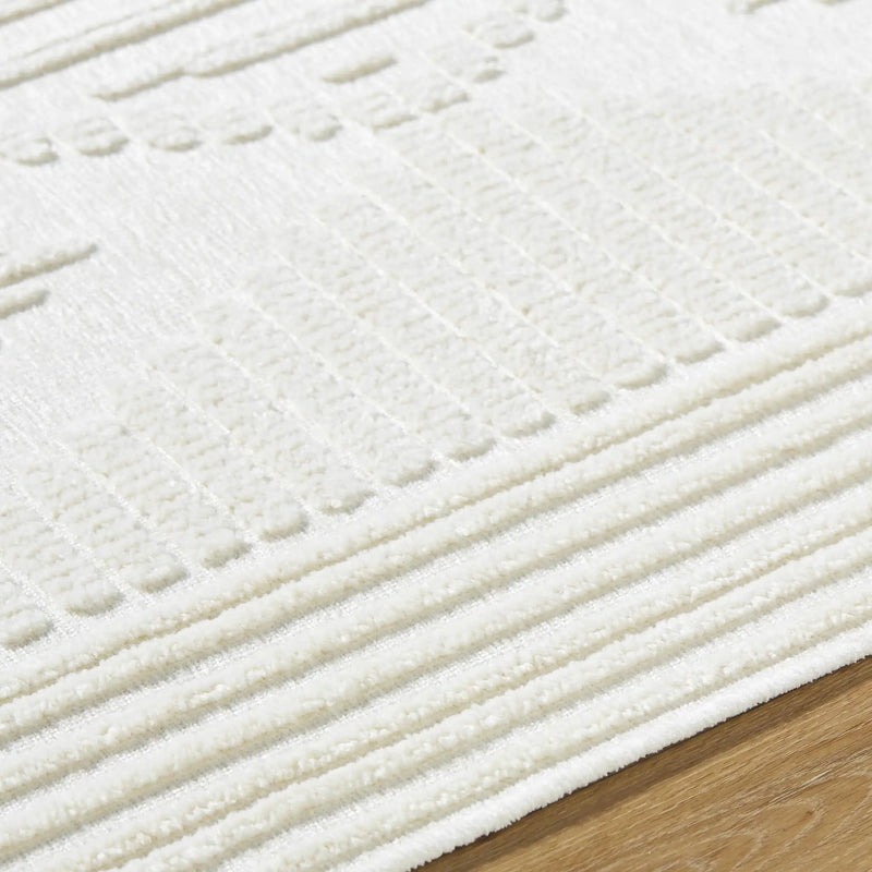 Annika Beige 3D Washable Area Rug by Boutique Rugs