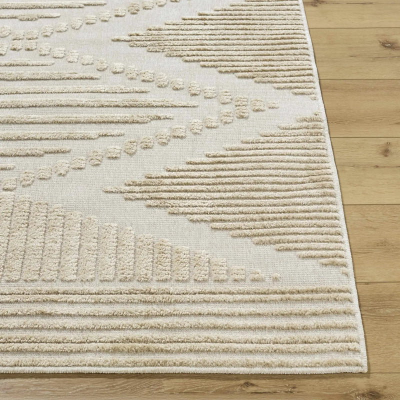 Annika Light Brown 3D Washable Area Rug by Boutique Rugs