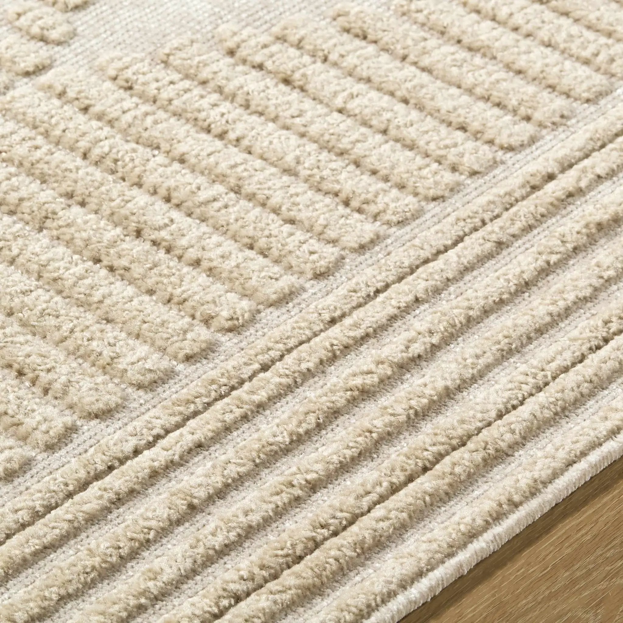 Annika Light Brown 3D Washable Area Rug by Boutique Rugs