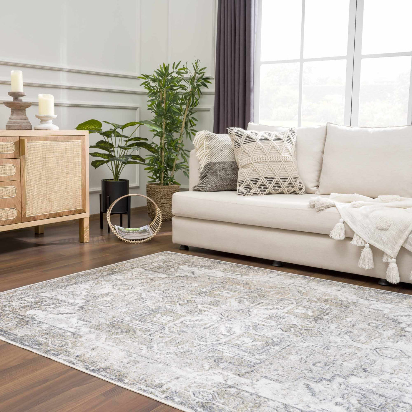 Hera Olive Boutique Washable Rug by Boutique Rugs