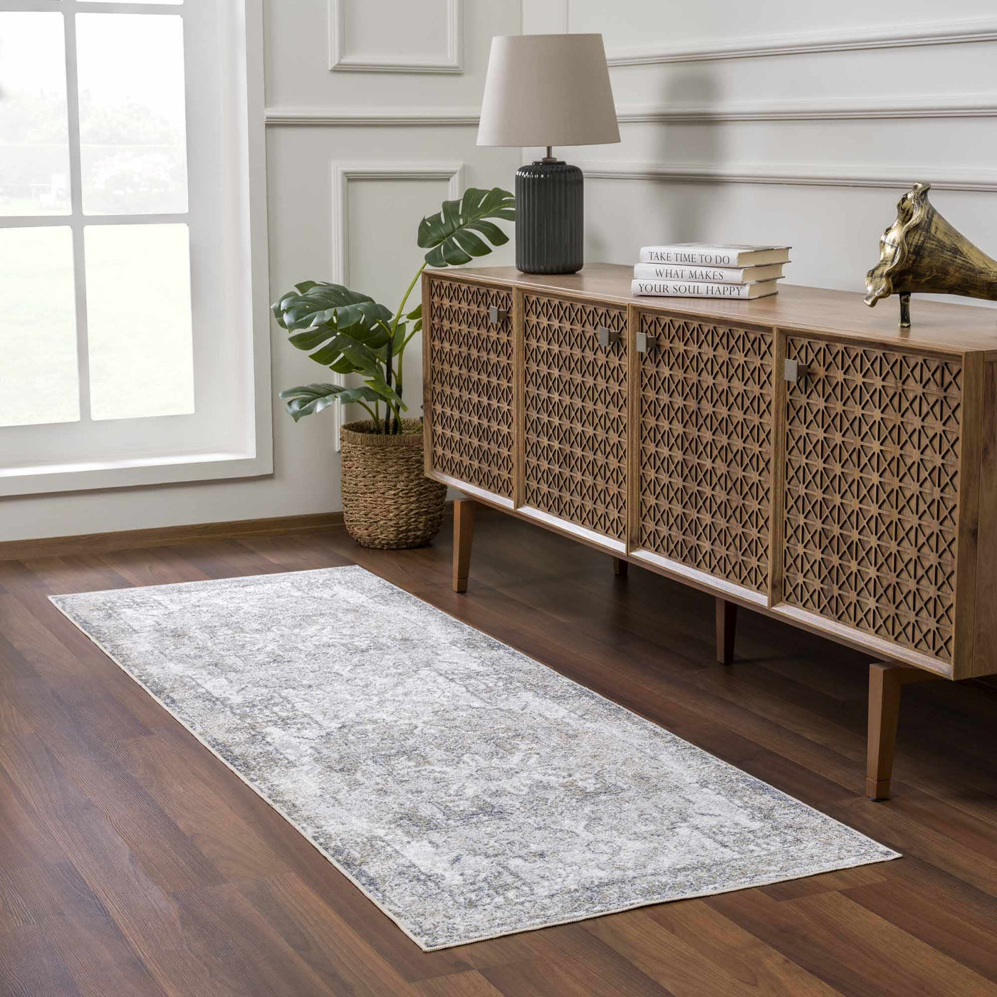Hera Olive Boutique Washable Rug by Boutique Rugs
