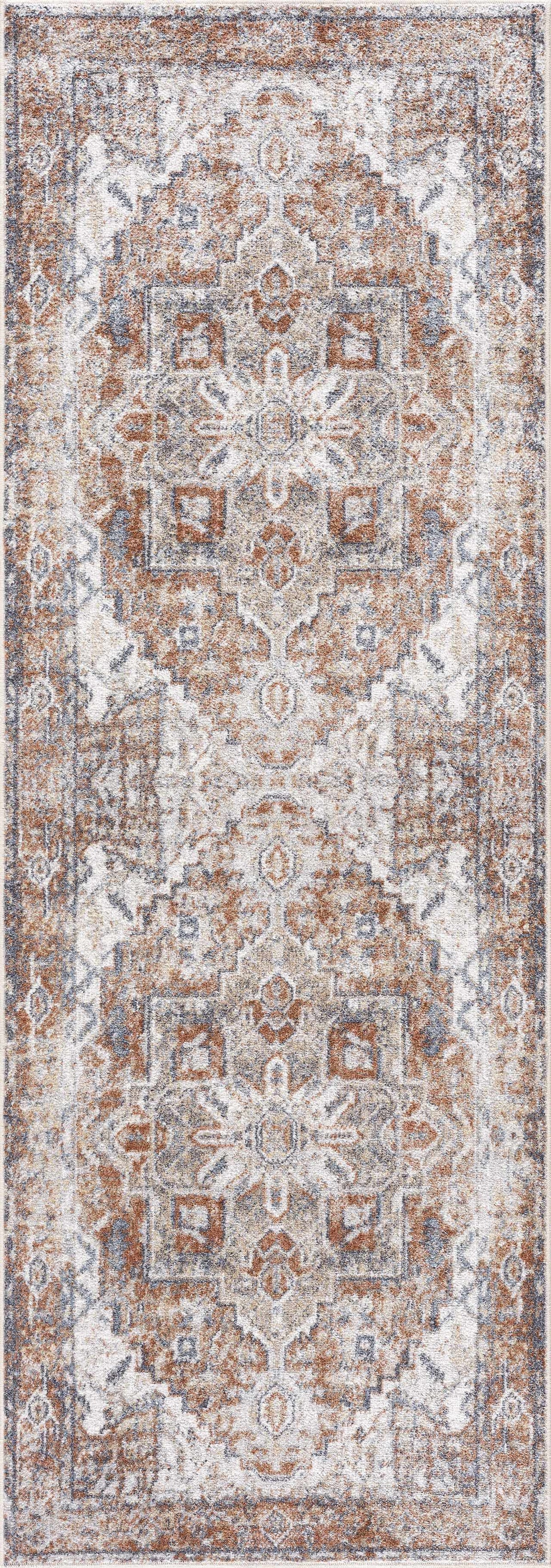 Rust Hera Washable Area Rug - Clearance, photo 3 of 22