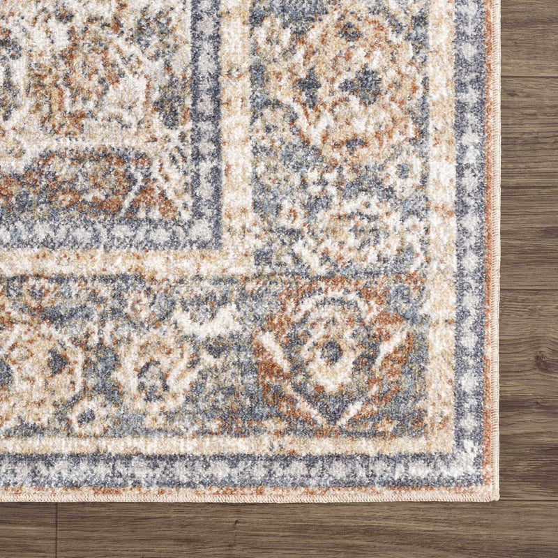 Arias Beige Blue Washable Area Rug by Hauteloom