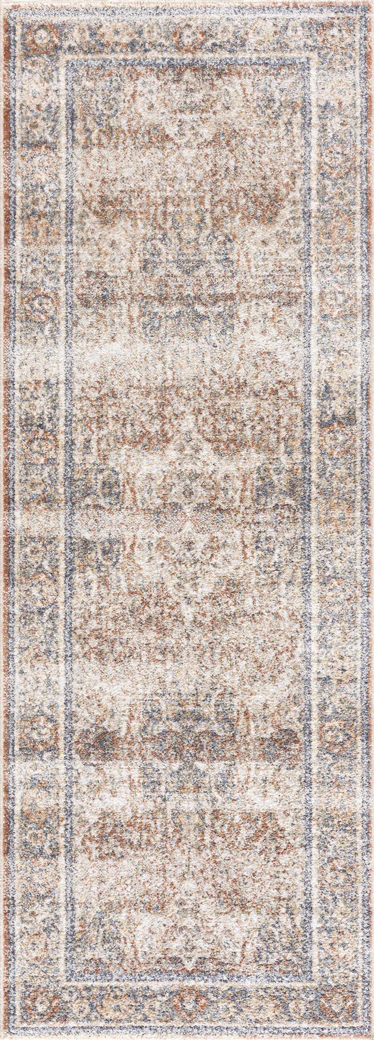 Arias Beige Blue Washable Area Rug, photo 4 of 15
