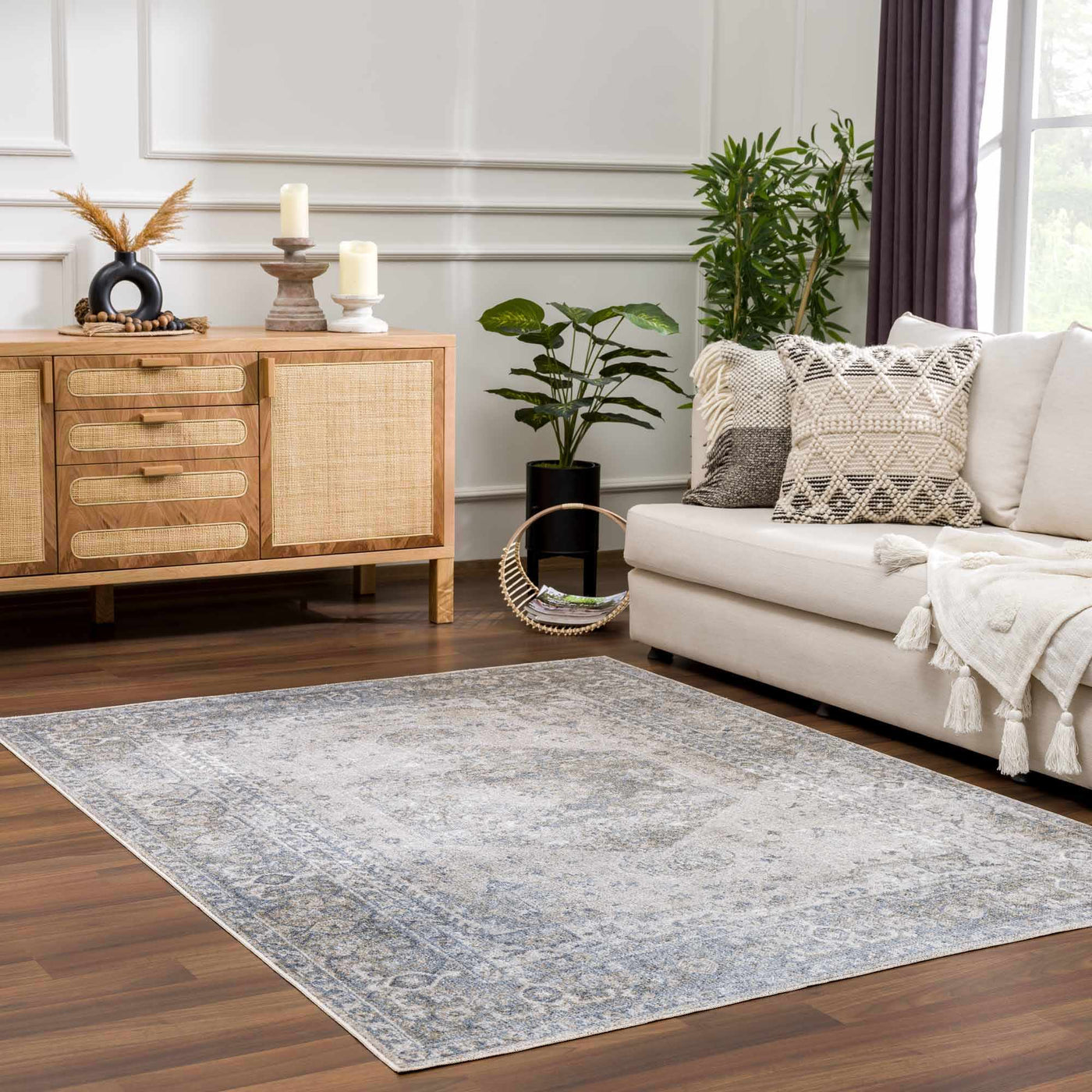 Gael Blue Boutique Washable Rug by Boutique Rugs