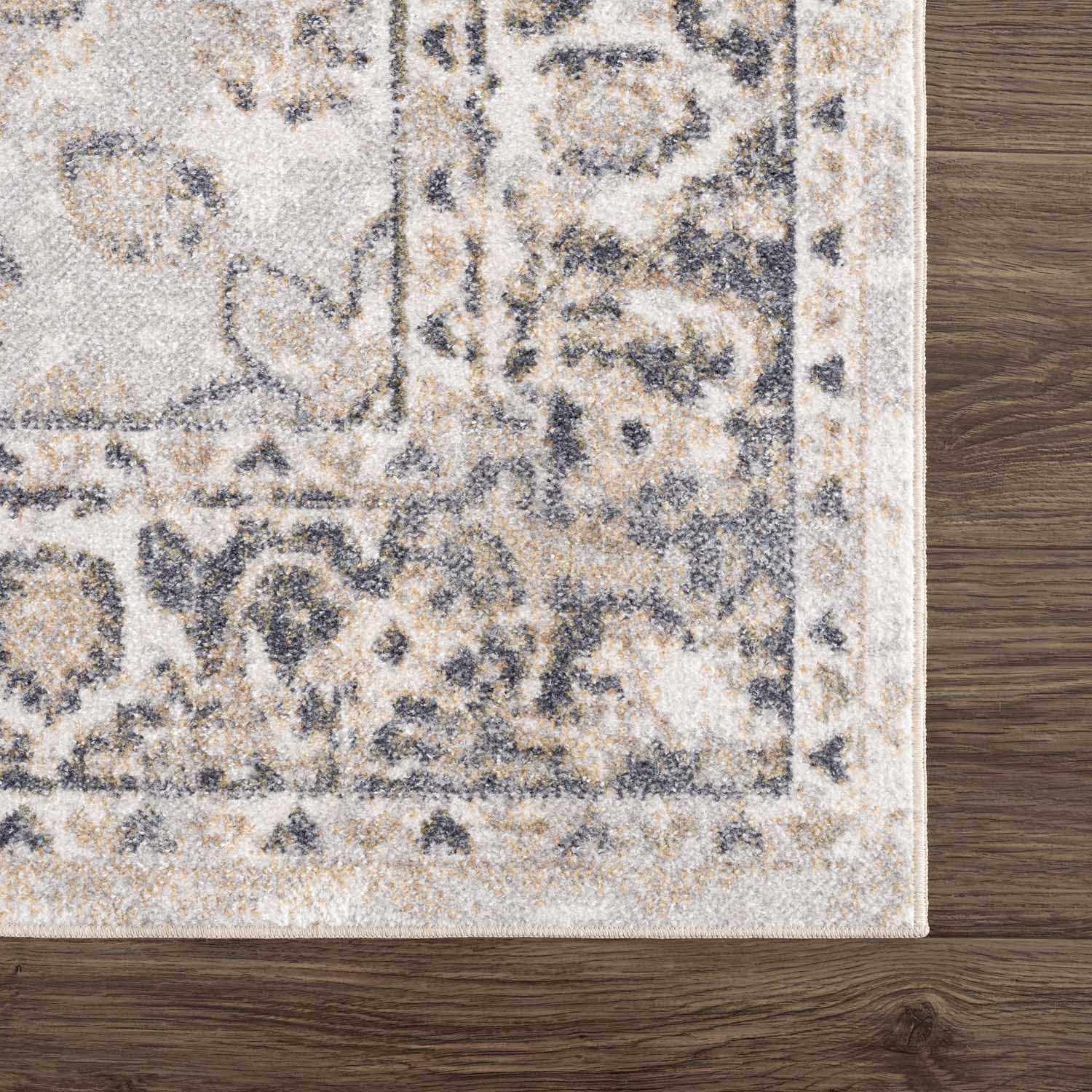 Rudo Beige Washable Area Rug by Hauteloom