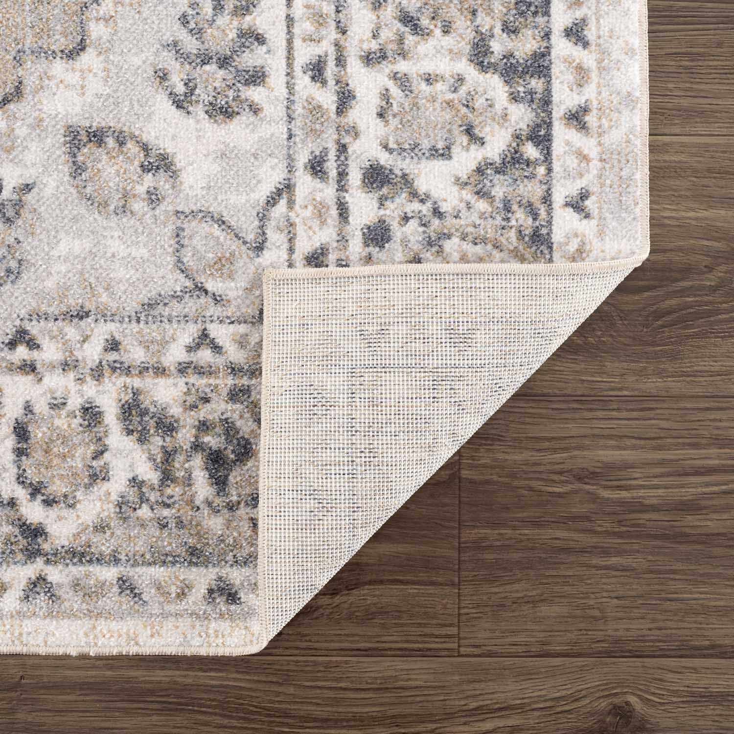 Rudo Beige Washable Area Rug by Hauteloom
