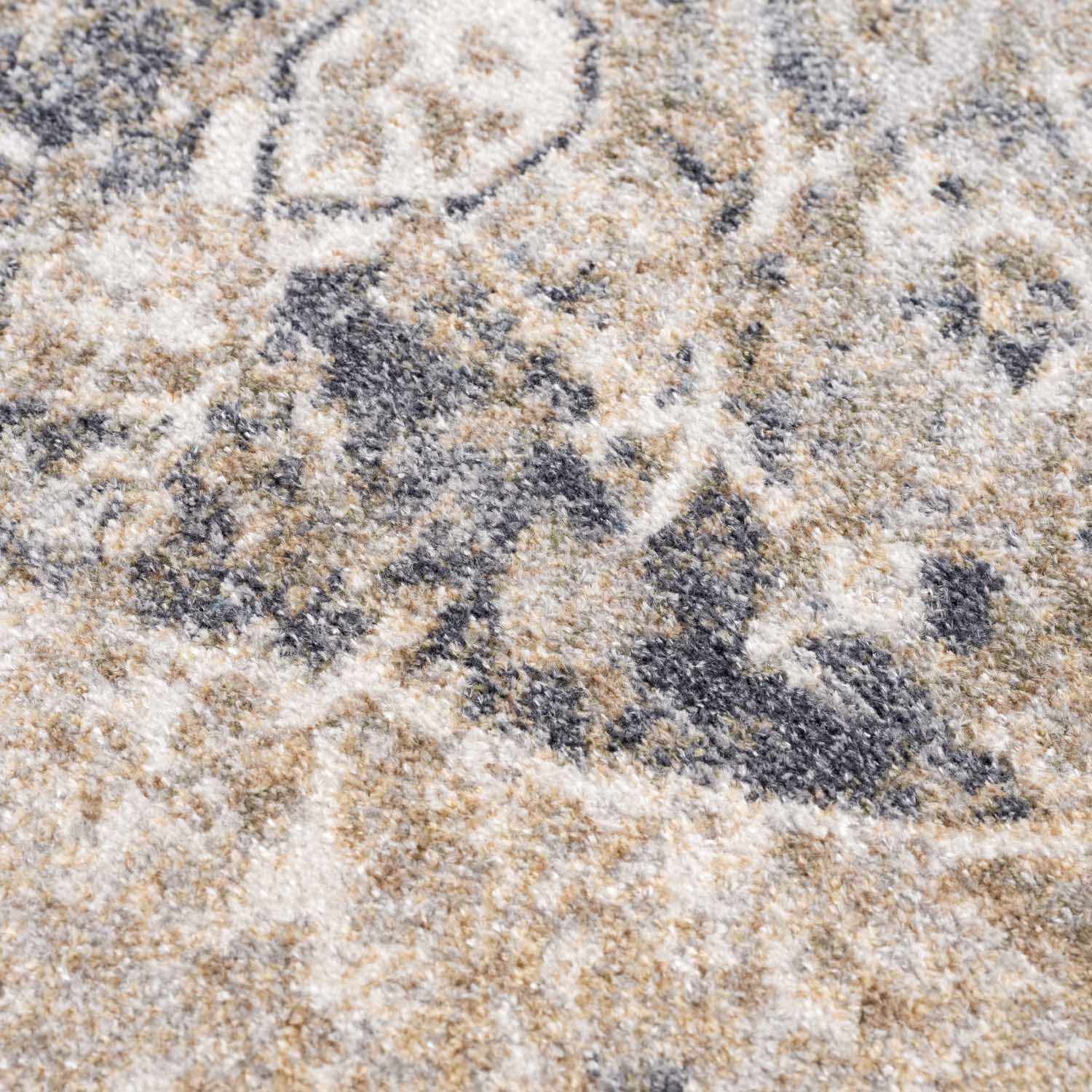 Rudo Beige Washable Area Rug by Hauteloom