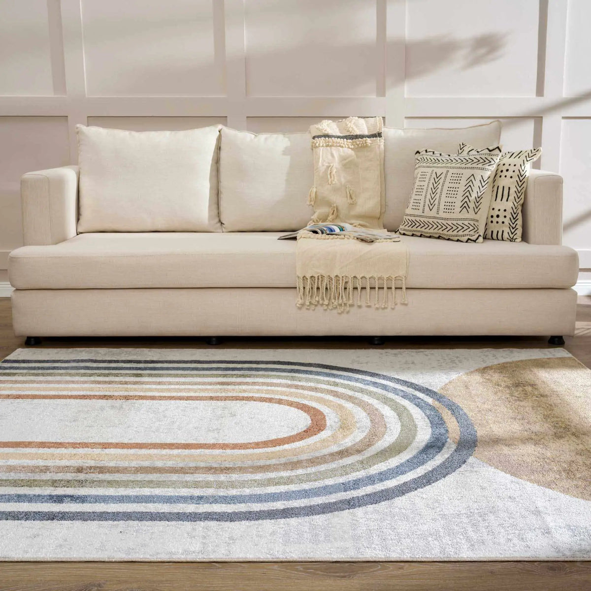 Giza Washable Area Rug, installed in a room 3