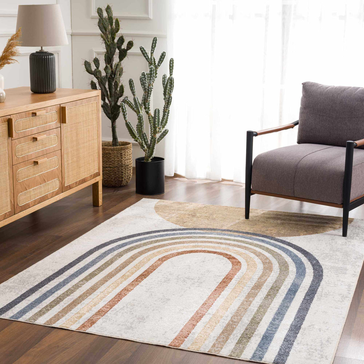 Giza Washable Area Rug, installed in a room 6