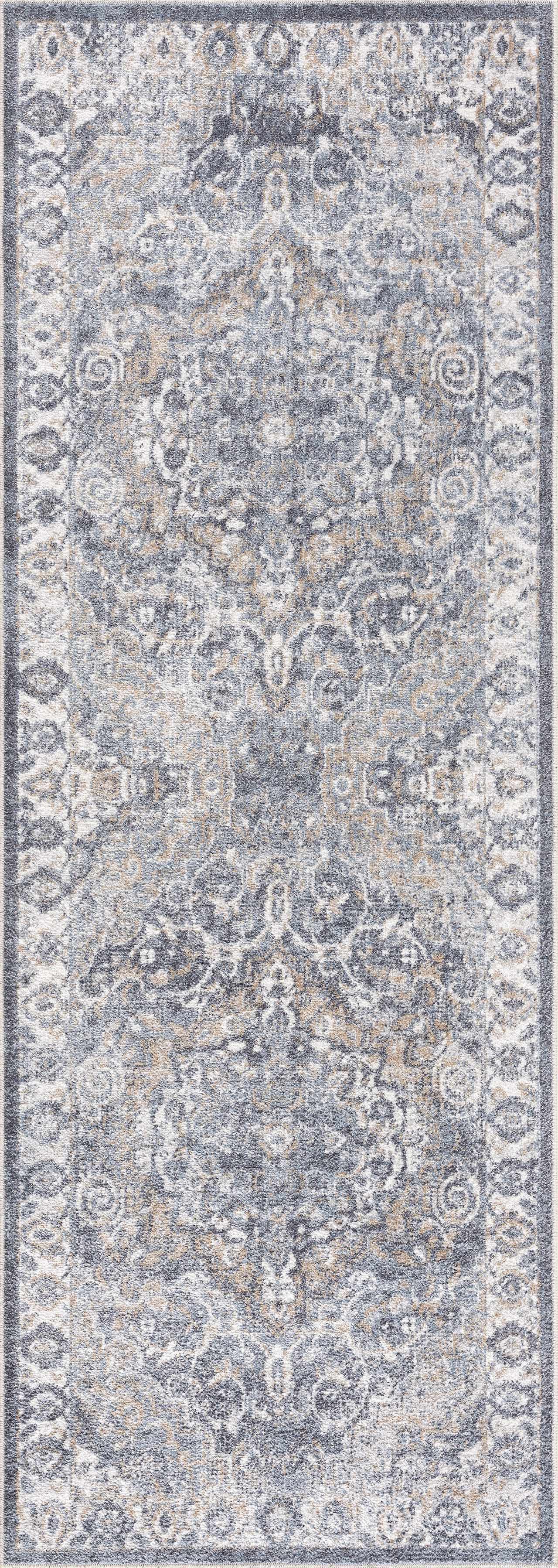 Aurum Blue Washable Area Rug by Boutique Rugs