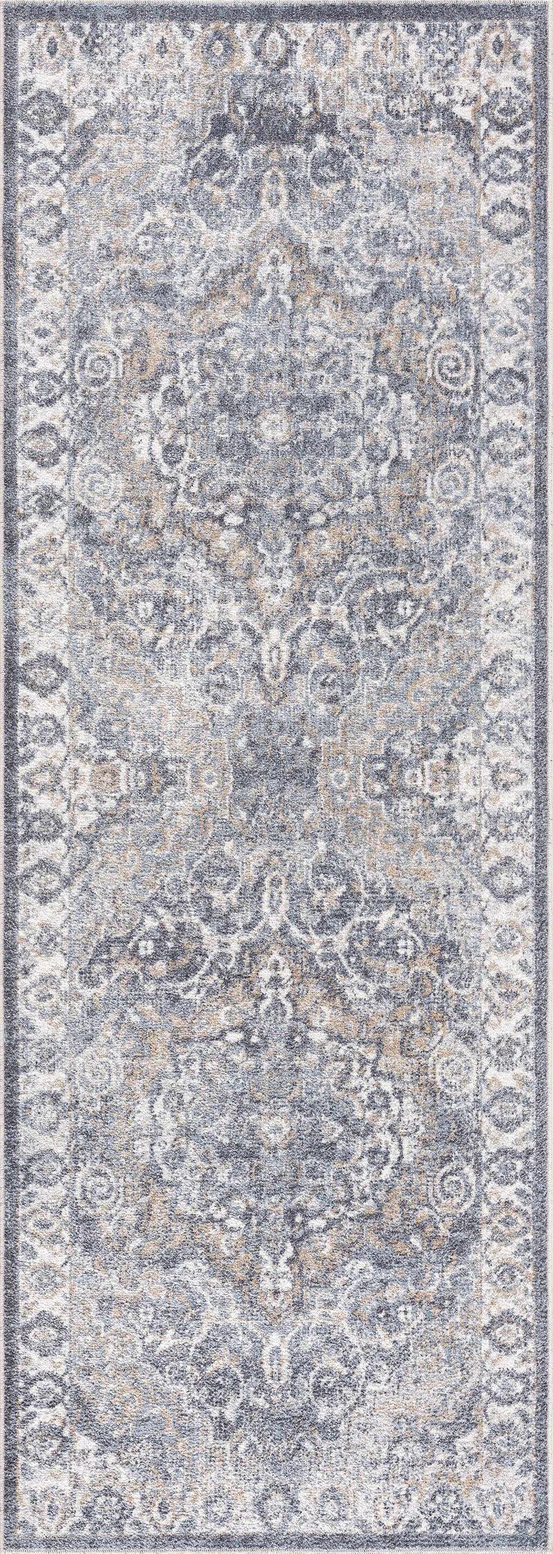 Aurum Blue Washable Area Rug by Boutique Rugs