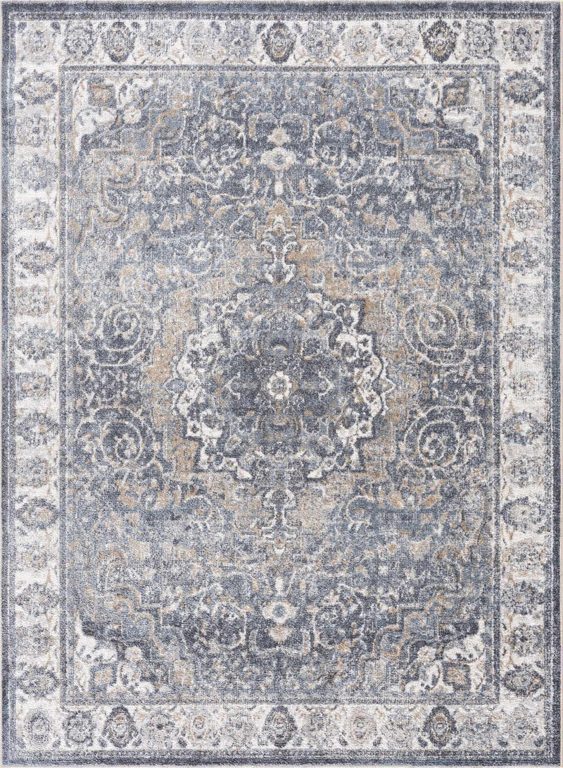 Aurum Blue Washable Area Rug by Boutique Rugs