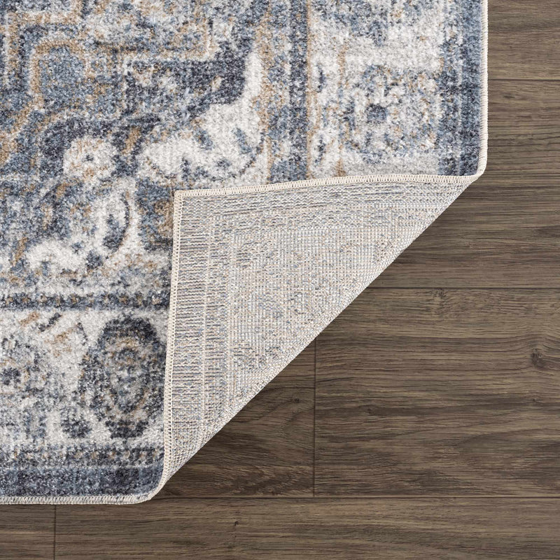 Aurum Blue Washable Area Rug by Boutique Rugs