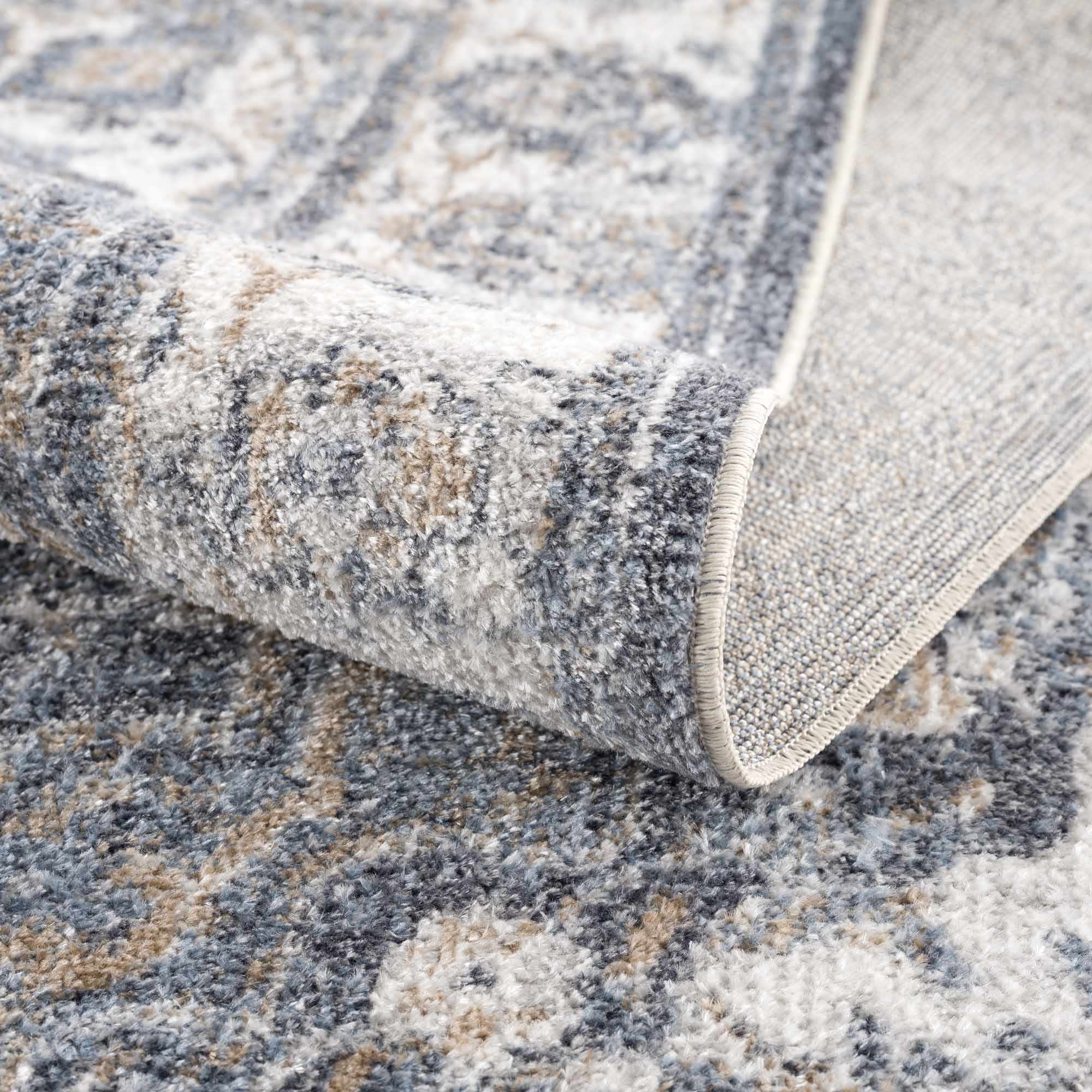 Aurum Blue Washable Area Rug by Boutique Rugs