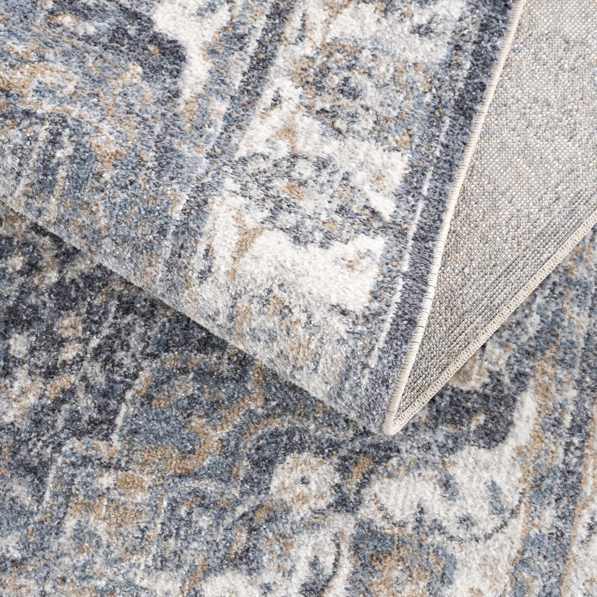 Aurum Blue Washable Area Rug by Boutique Rugs
